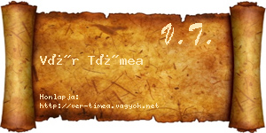 Vér Tímea névjegykártya