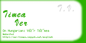 timea ver business card